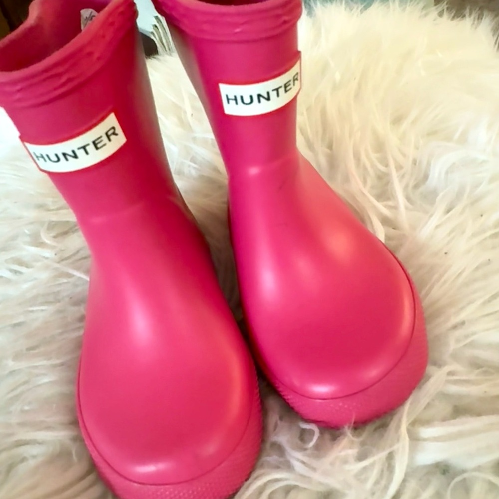 Hunter Pink Girls Boots